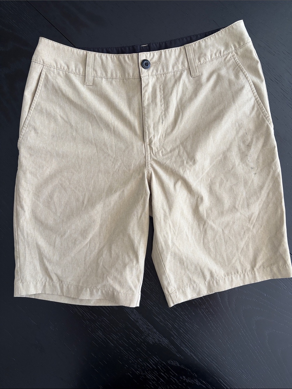RSQ Men's Flat Front Tan Shorts - Clean Casual Style